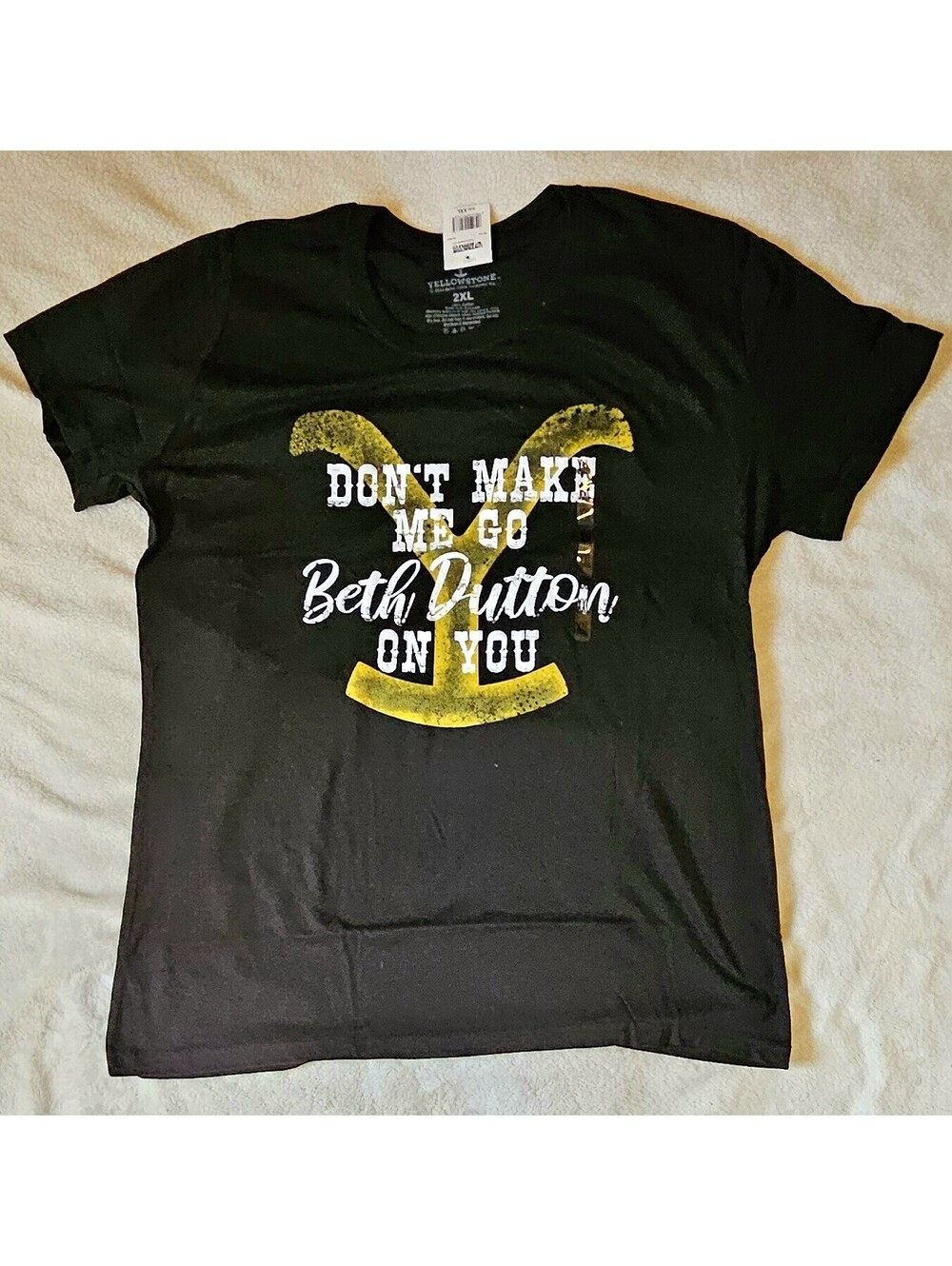 Womens Yellowstone Dutton Ranch 'Don't Make Me Go BETH DUTTON On You" 2XL XXL